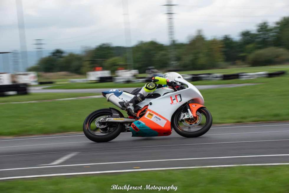 Participant during cornering training